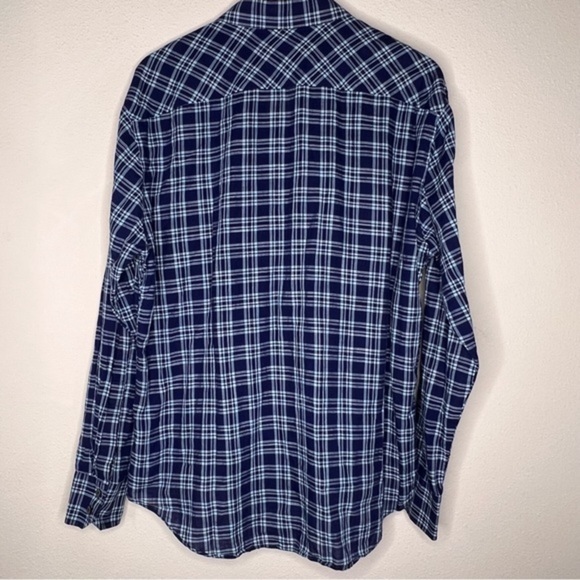 Zachary Prell Long Sleeve Button Up in Blue Plaid, size L - Picture 3 of 5